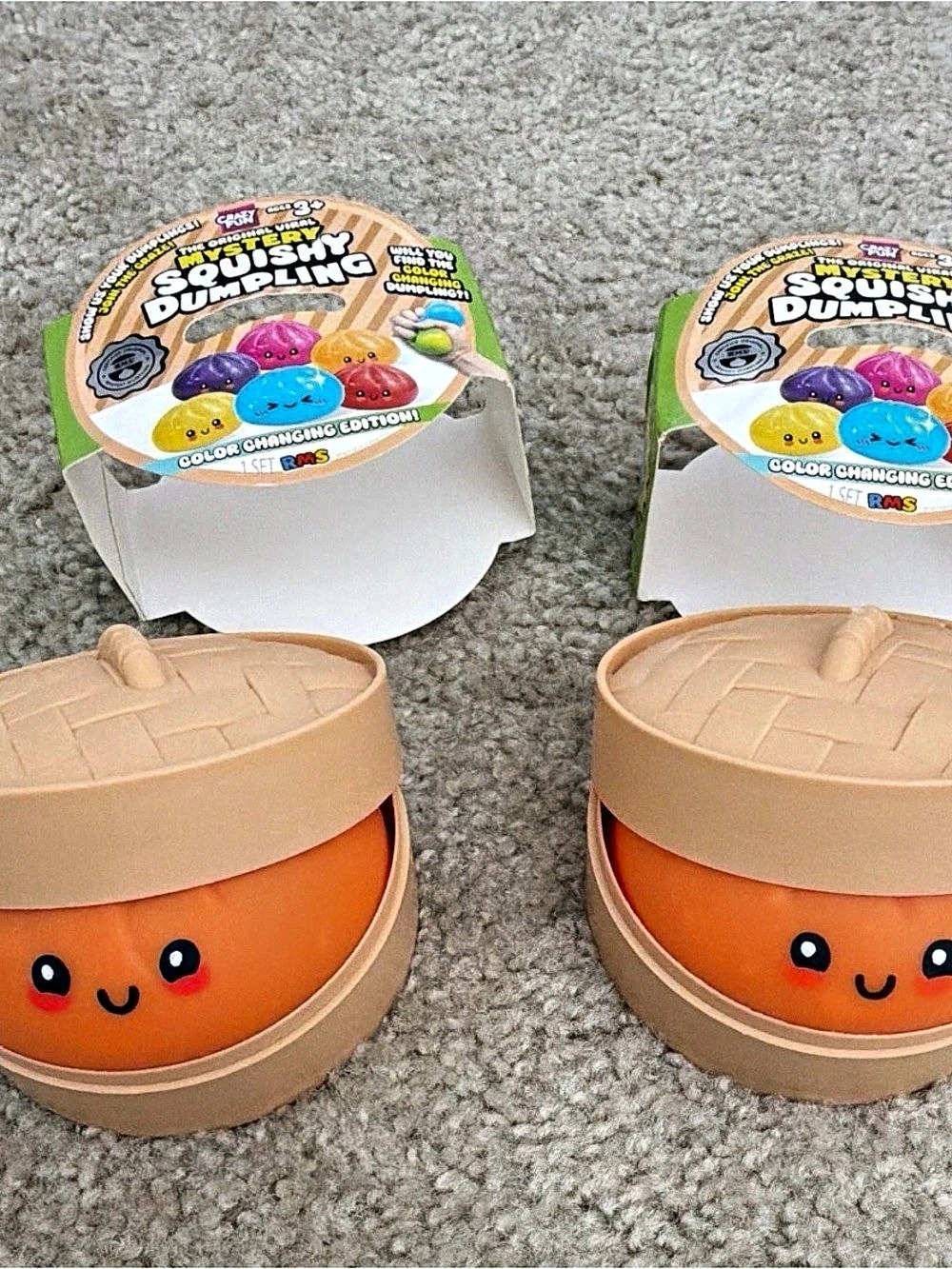 RMS Squishy Dumpling Color-Changing Series Lot of 2 Orange